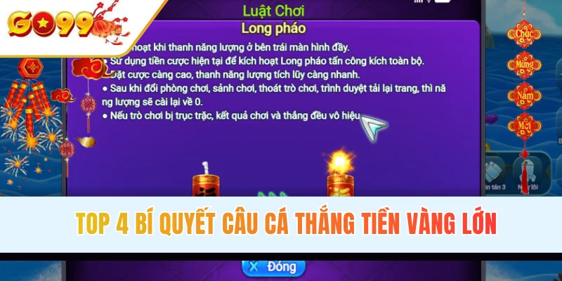 Top 4 bí quyết câu cá thắng tiền vàng lớn